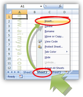 Worksheet merupakan daerah kita menyimpan dan mengolah data di microsoft excel Cara Menambah Sheet di Ms Excel